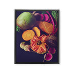 Moody Modern Botanical Floral and Vegetables Framed Canvas Print Gallery Image 6
