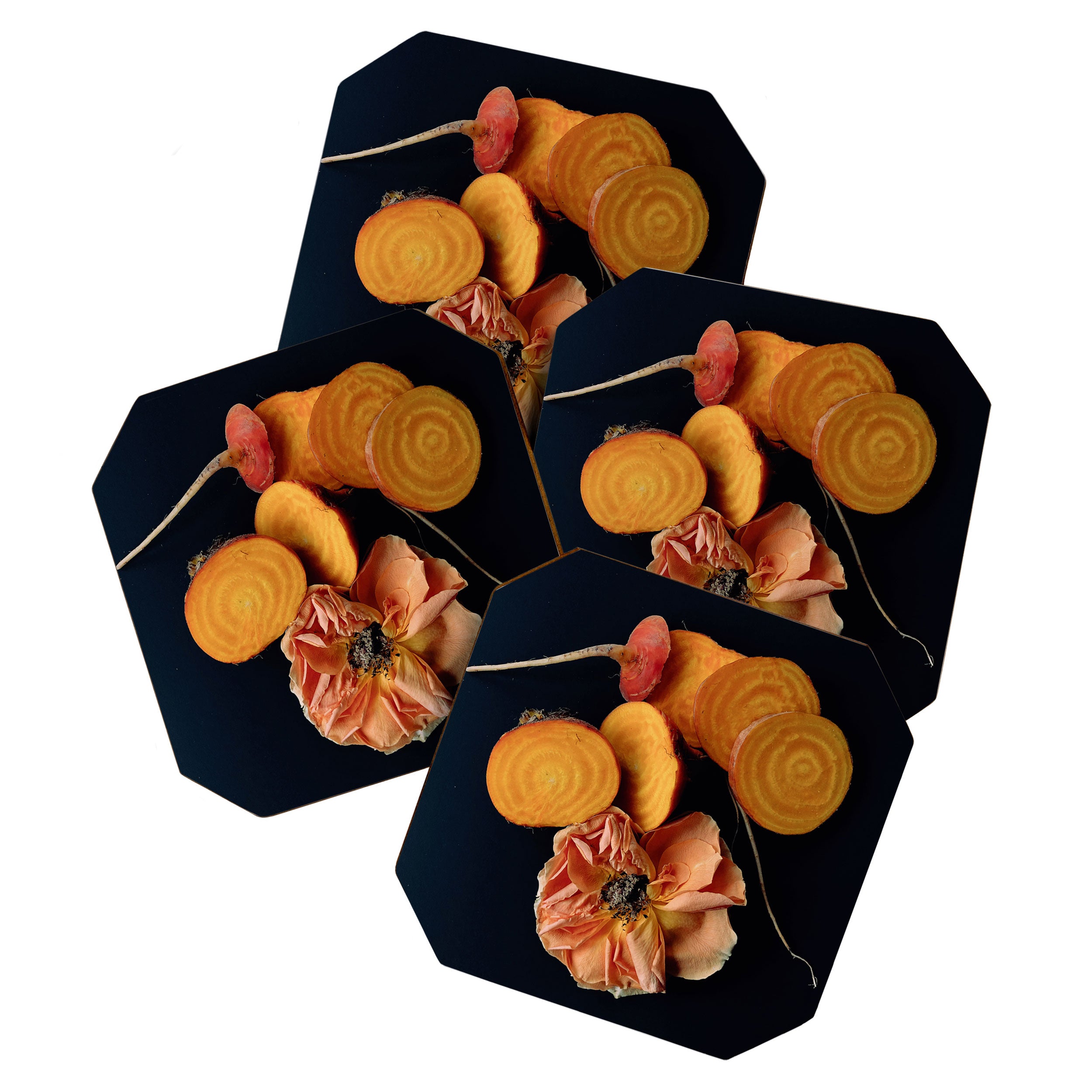 Moody Orange Beets and Rose Coaster Gallery Image 1