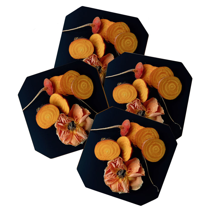 Moody Orange Beets and Rose Coaster Gallery Image 1