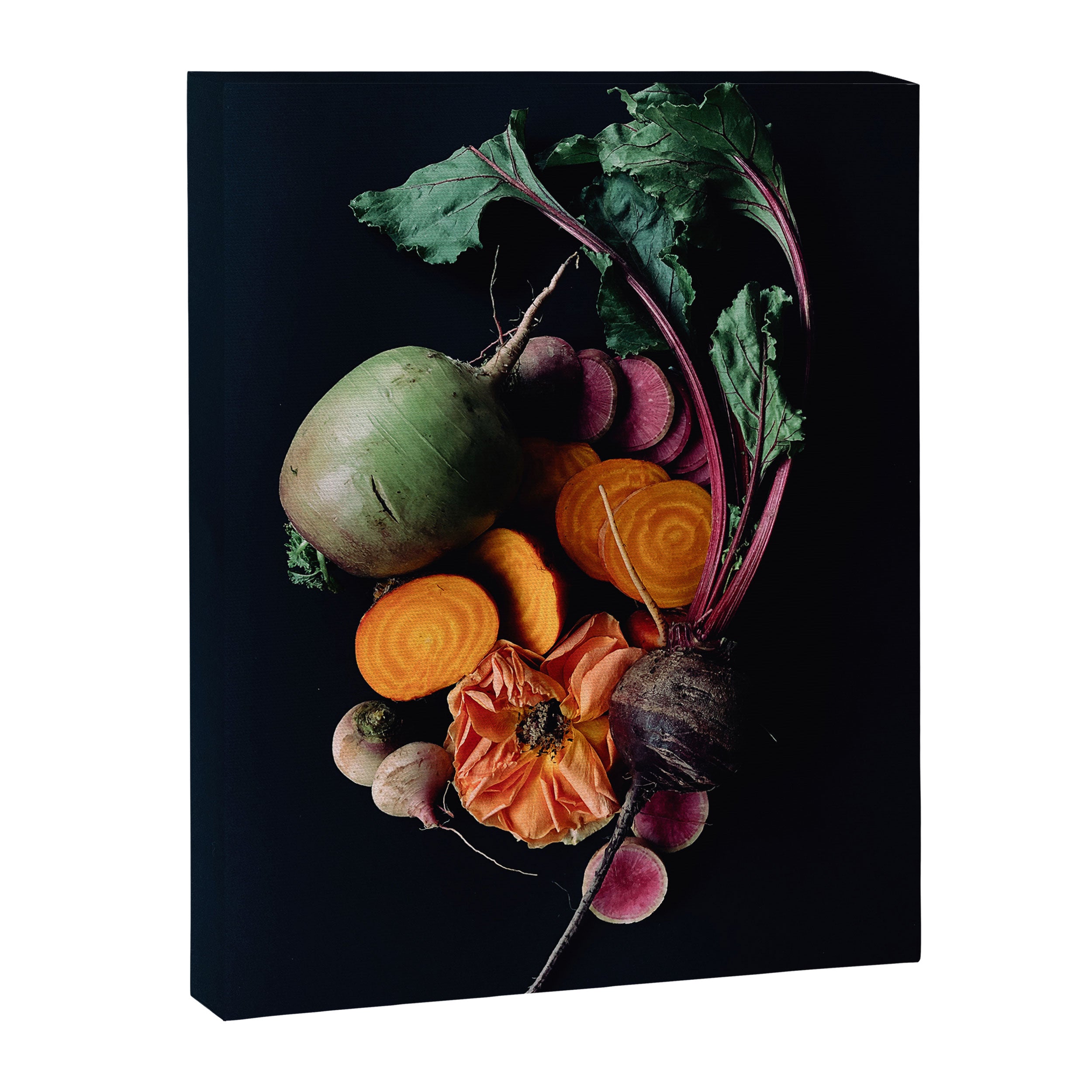 Moody Root Vegetables and Rose Canvas Print Gallery Image 6