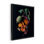 Moody Root Vegetables and Rose Framed Canvas Print Gallery Image 2