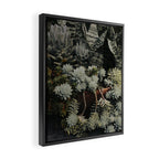 Moody Succulent x houseplant leaf photograph Framed Canvas Print Gallery Image 2