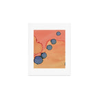 Moon Rising - minimalist abstract painting sun and moon Art Print Gallery Image 1