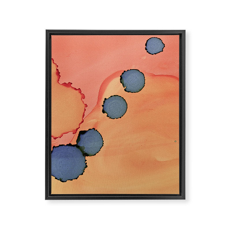 Moon Rising - minimalist abstract painting sun and moon Framed Canvas Print Gallery Image 6