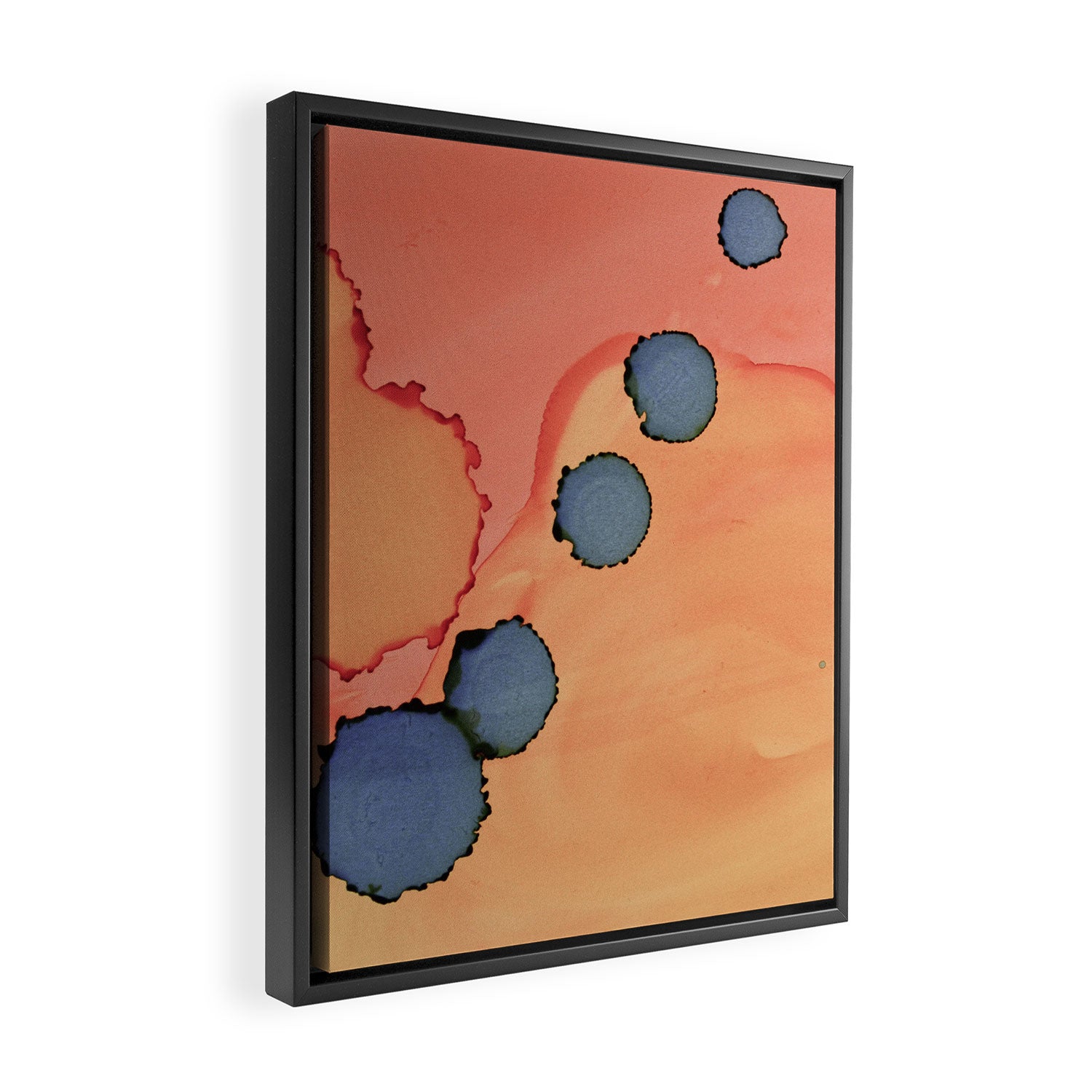 Moon Rising - minimalist abstract painting sun and moon Framed Canvas Print Gallery Image 2