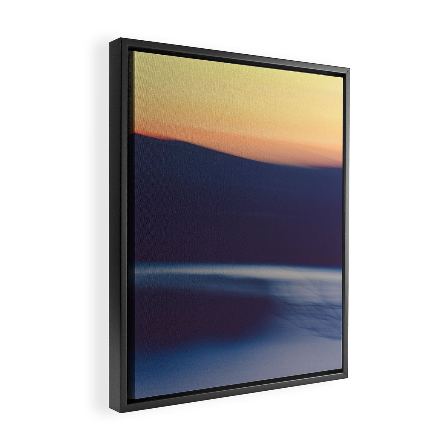 Mountain Sunrise Over Lake - Long Exposure Abstract Framed Canvas Print Gallery Image 2