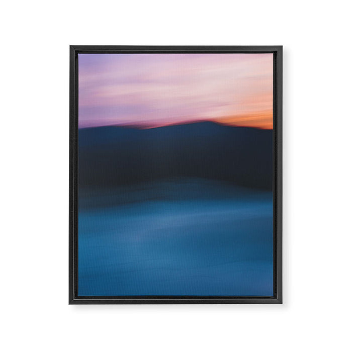 Mountain Sunset Abstract Framed Canvas Print Gallery Image 1