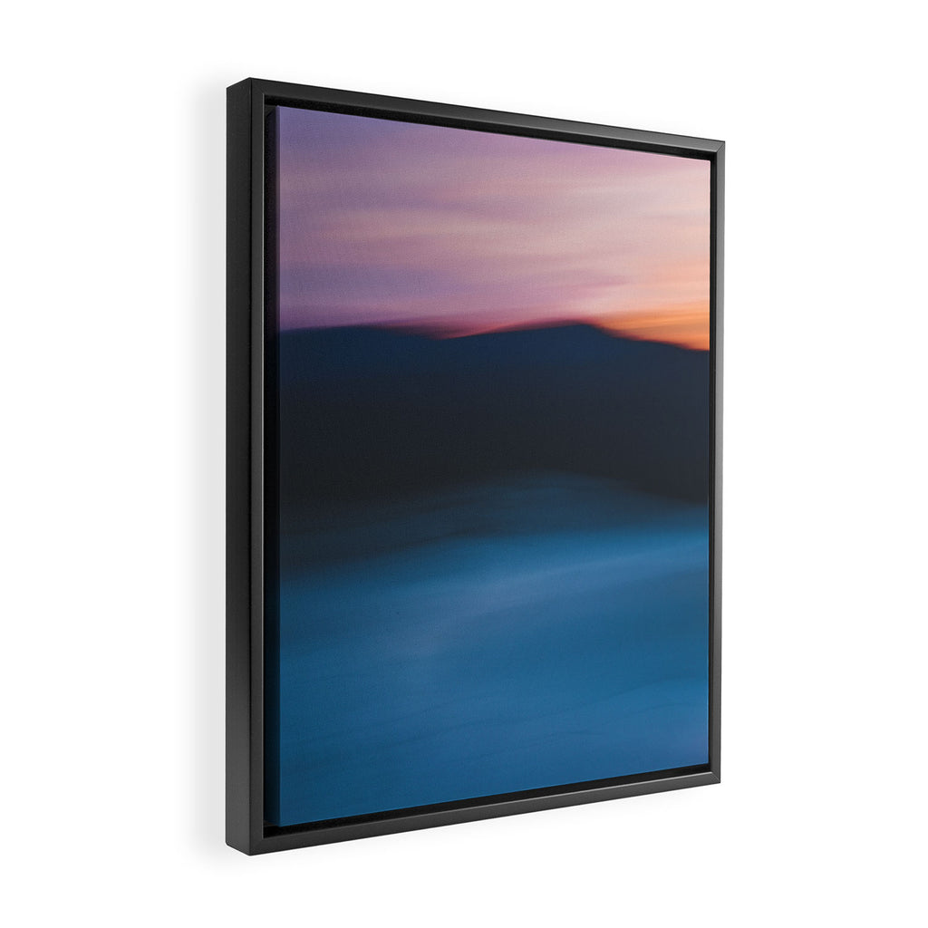 Mountain Sunset Abstract Framed Canvas Print Gallery Image 2