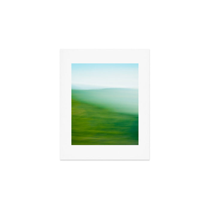 Mountains and Sea - green abstract nature photograph Art Print Gallery Image 1