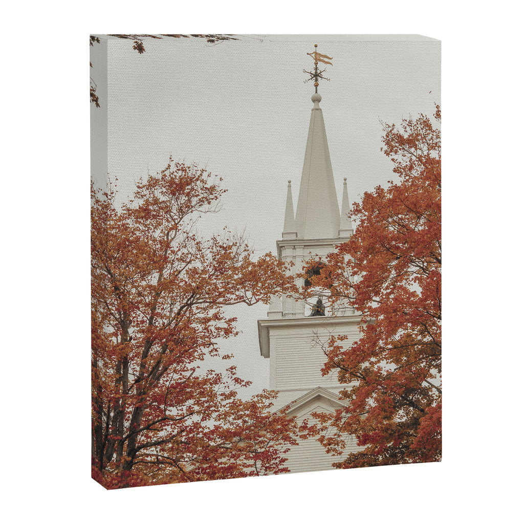 New England Autumn - travel photography Maine fall foliage trees Canvas Print Gallery Image 6
