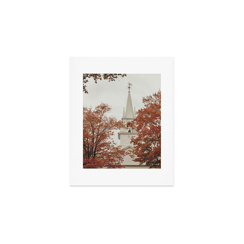 New England Autumn - travel photography Maine fall foliage trees Art Print Gallery Image 1