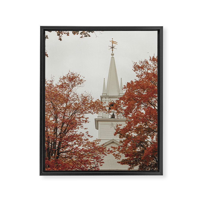 New England Autumn - travel photography Maine fall foliage trees Framed Canvas Print Gallery Image 6