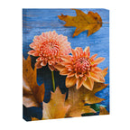 Oak Leaves and Dahlia Flowers Canvas Print Gallery Image 6