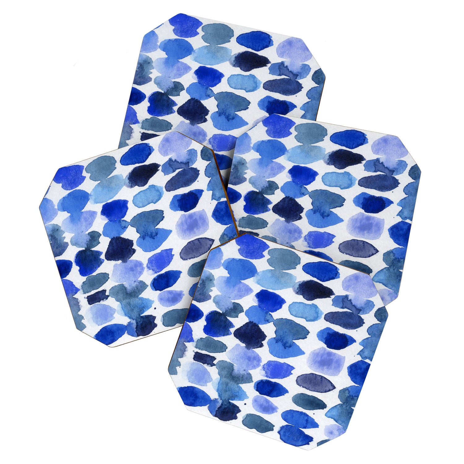 Ocean Colors Watercolor Abstract Coaster Gallery Image 1
