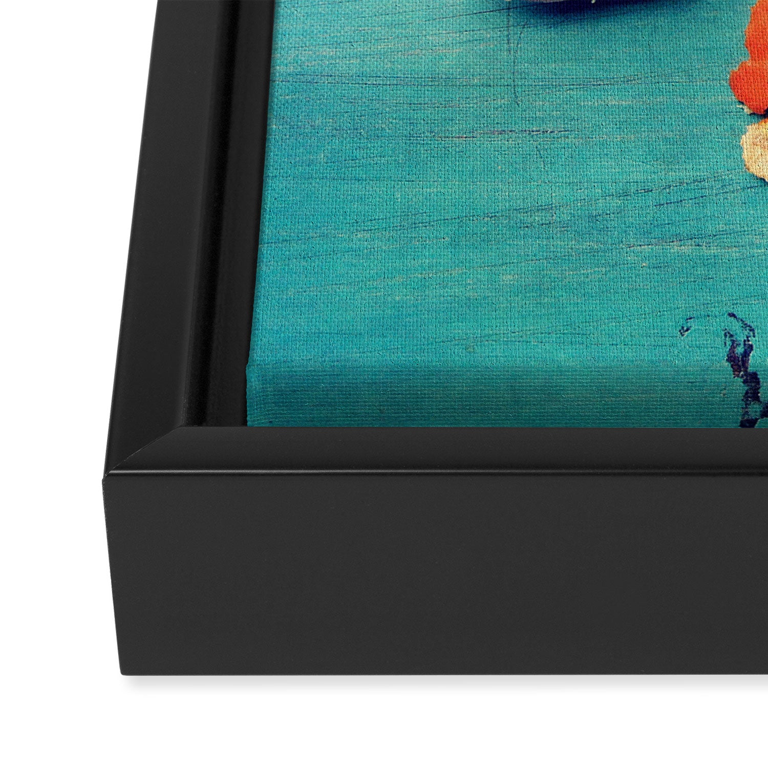 Orange Wedge Framed Canvas Print Gallery Image 3