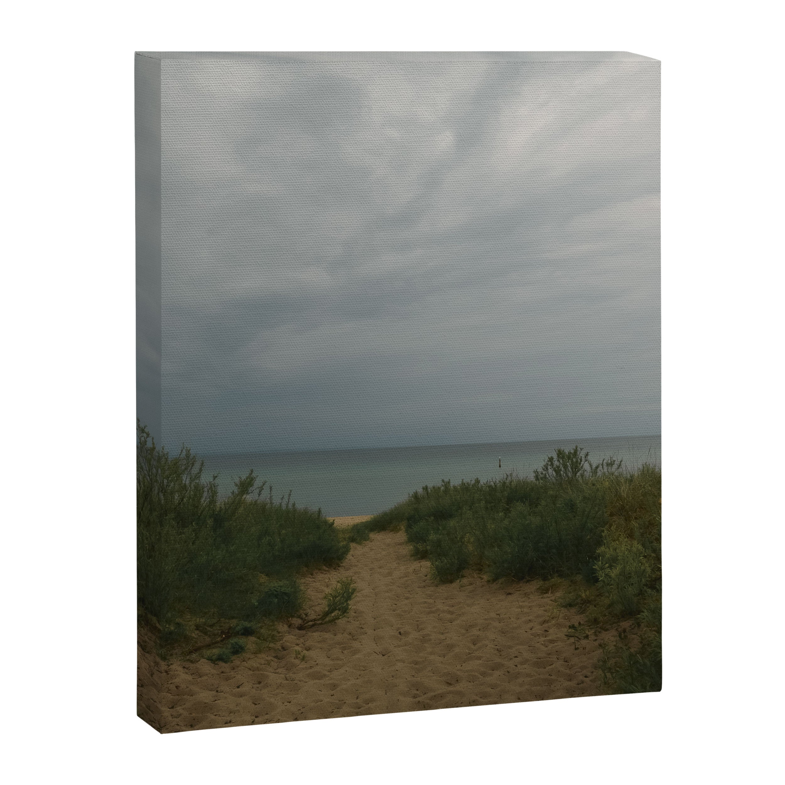Overcast x beautiful Michigan beach photograph summer travel Canvas Print Gallery Image 6