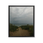 Overcast x beautiful Michigan beach photograph summer travel Framed Canvas Print Gallery Image 6