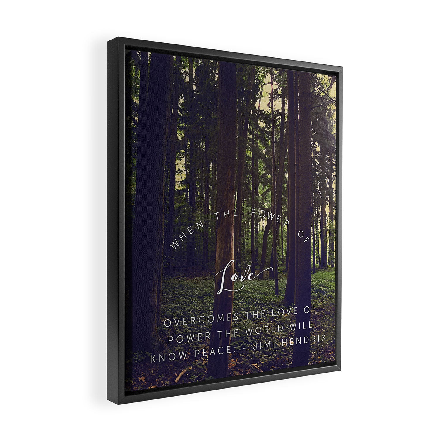 Peace and Love Framed Canvas Print Gallery Image 2