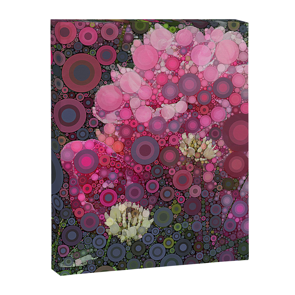 Pink Flowers at Twilight Abstract Canvas Print Gallery Image 6
