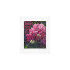 Pink Flowers at Twilight Abstract Art Print Gallery Image 1