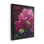 Pink Flowers at Twilight Abstract Framed Canvas Print Gallery Image 2