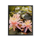 Pink Water Lily Framed Canvas Print Gallery Image 6