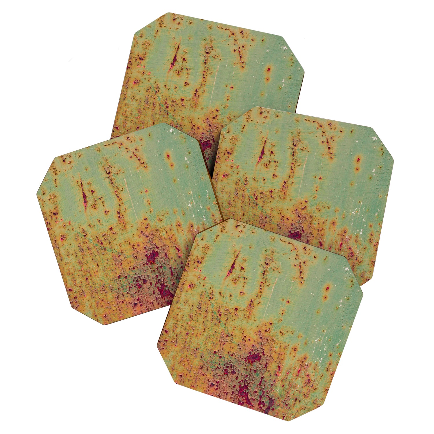 Pretty Green Abstract Texture II Coaster Gallery Image 1
