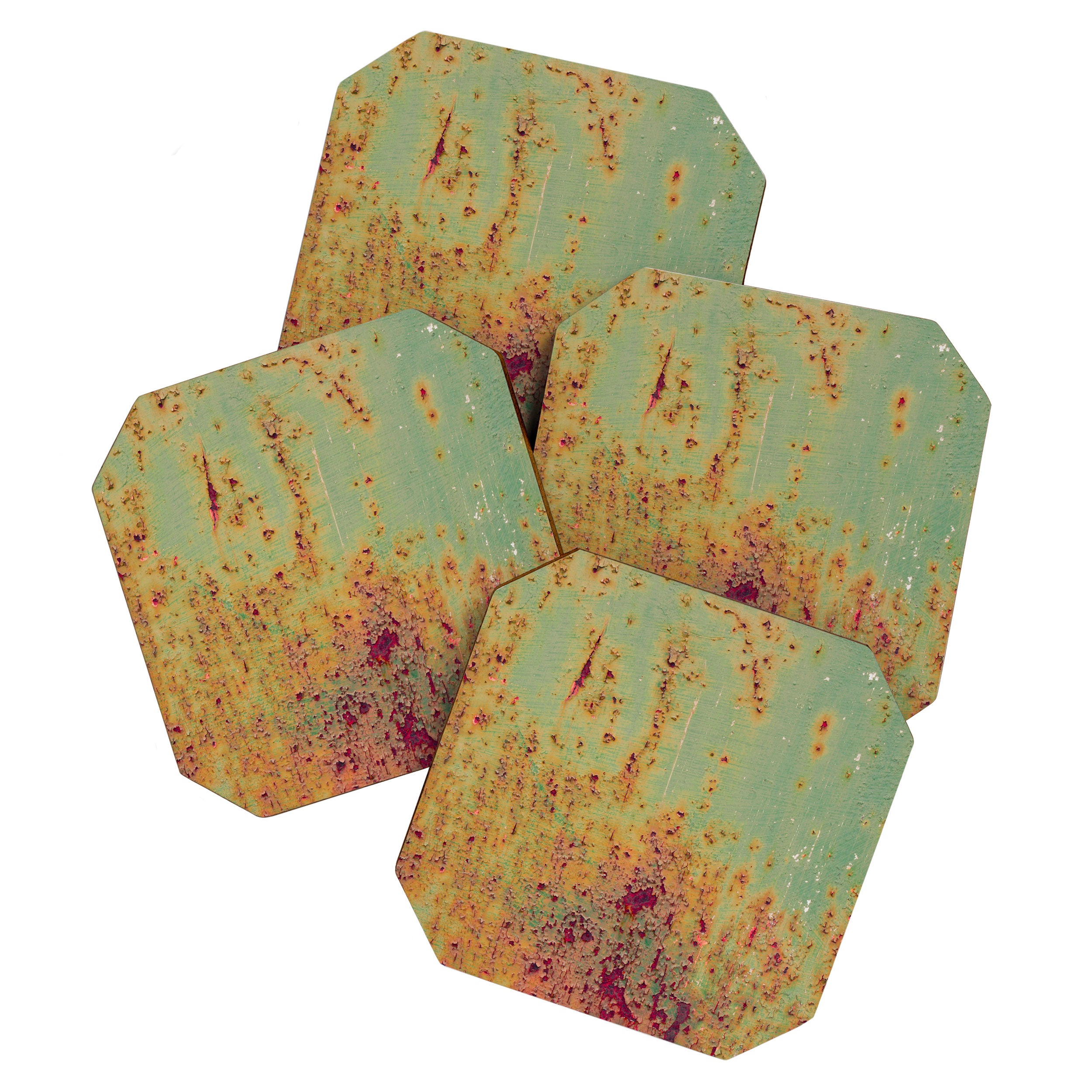Pretty Green Abstract Texture II Coaster Gallery Image 1