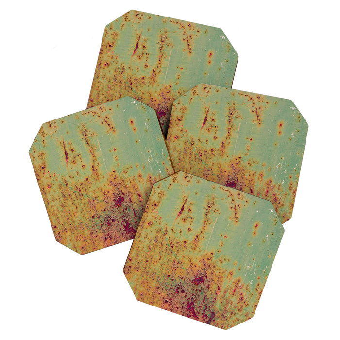 Pretty Green Abstract Texture II Coaster Gallery Image 1