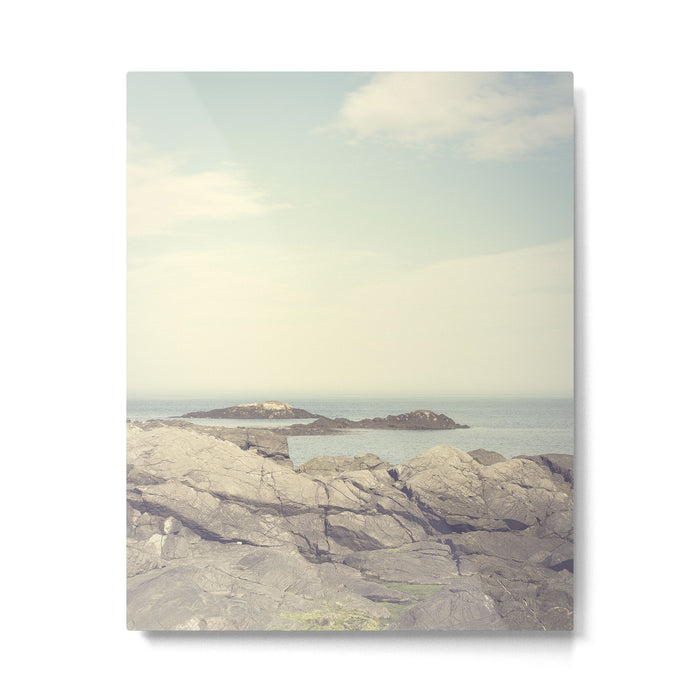 quiet morning at acadia - ocean coastal maine travel photograph Metal Print Gallery Image 1