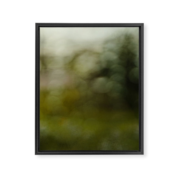 raindrop abstract photograph no. 6 - nature photography Framed Canvas Print Gallery Image 1