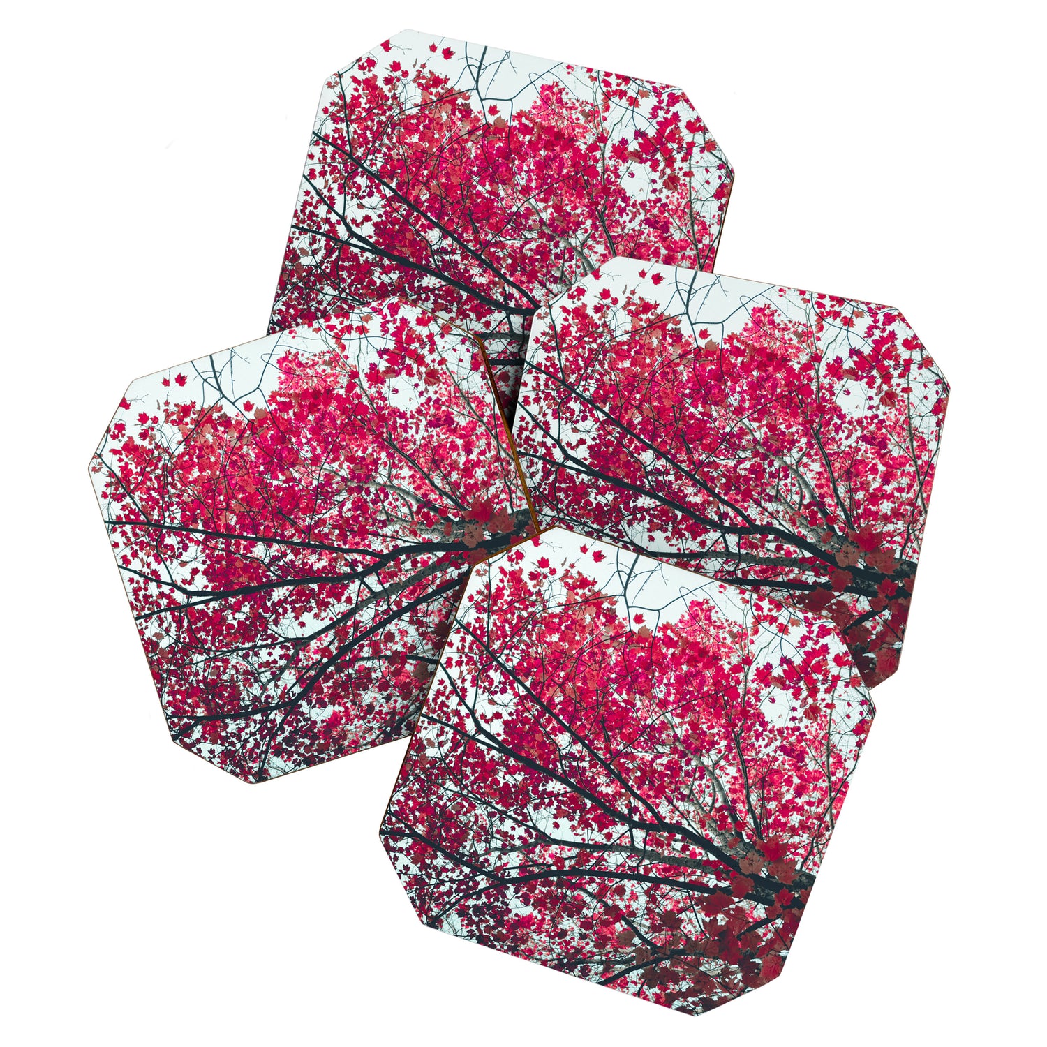 Red Leaves - Autumn Art Coaster Gallery Image 1