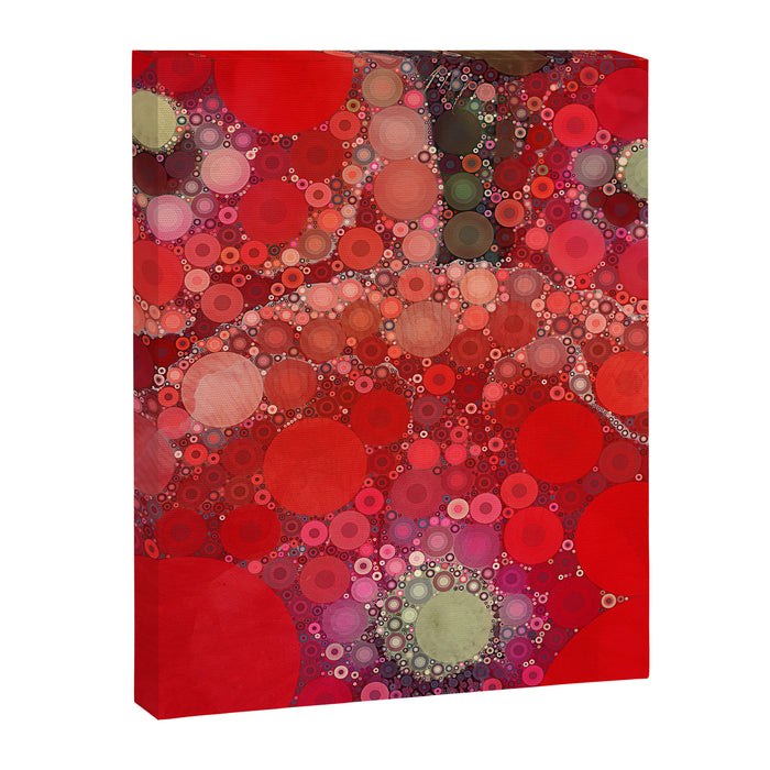 Red Poppies - colorful flower abstract design Canvas Print Gallery Image 1