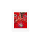 Red Poppies - colorful flower abstract design Art Print Gallery Image 1