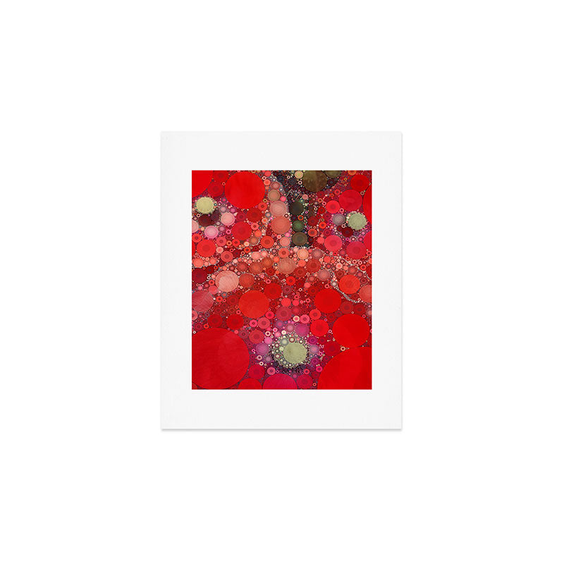 Red Poppies - colorful flower abstract design Art Print Gallery Image 1