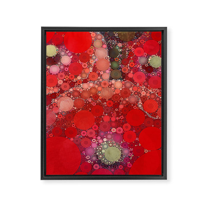 Red Poppies - colorful flower abstract design Framed Canvas Print Gallery Image 1