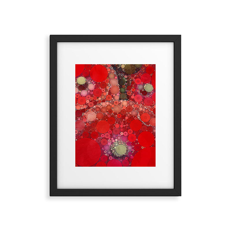 Red Poppies - colorful flower abstract design Framed Art Print Gallery Image 6
