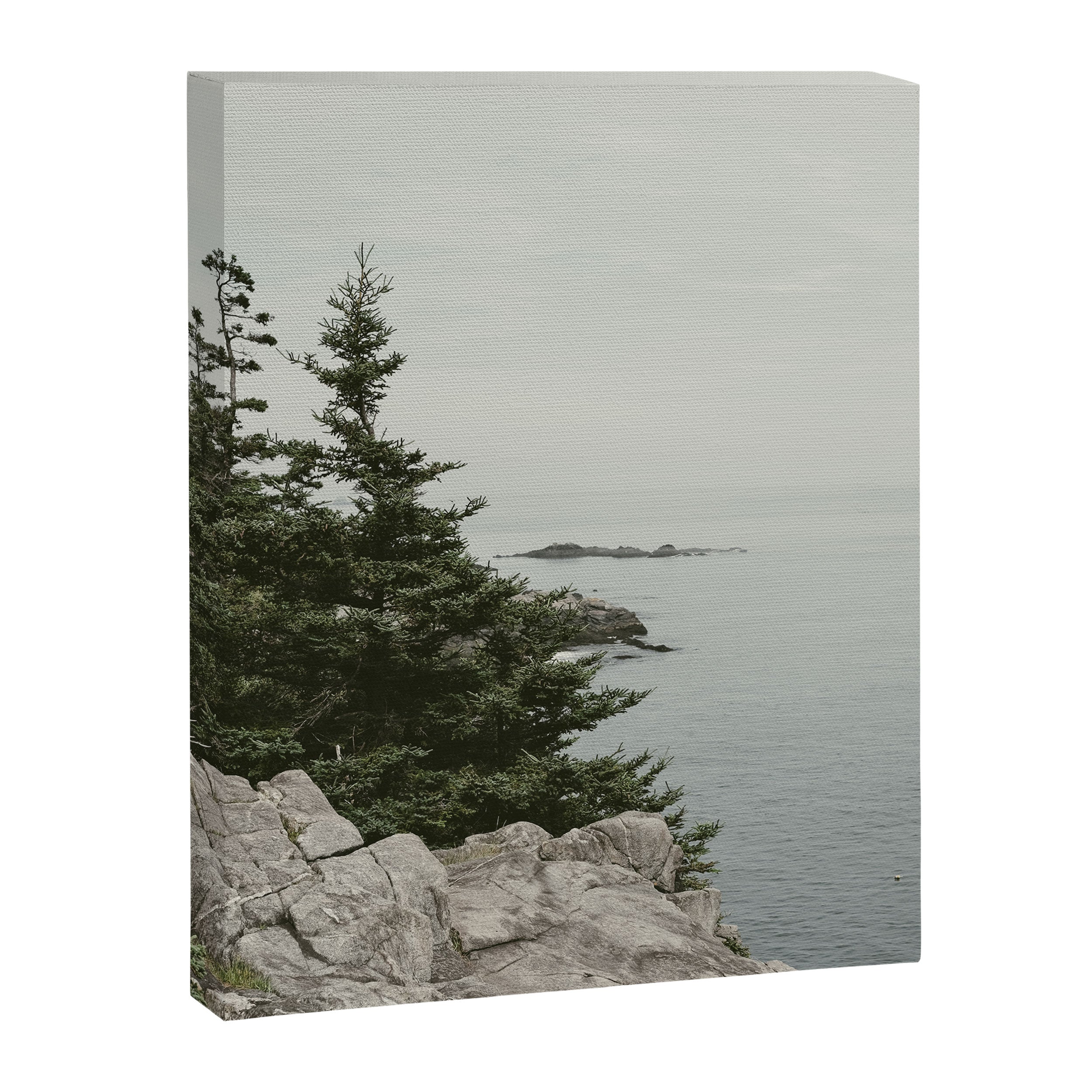 rocky coast - travel photography Maine coast nature Canvas Print Gallery Image 6