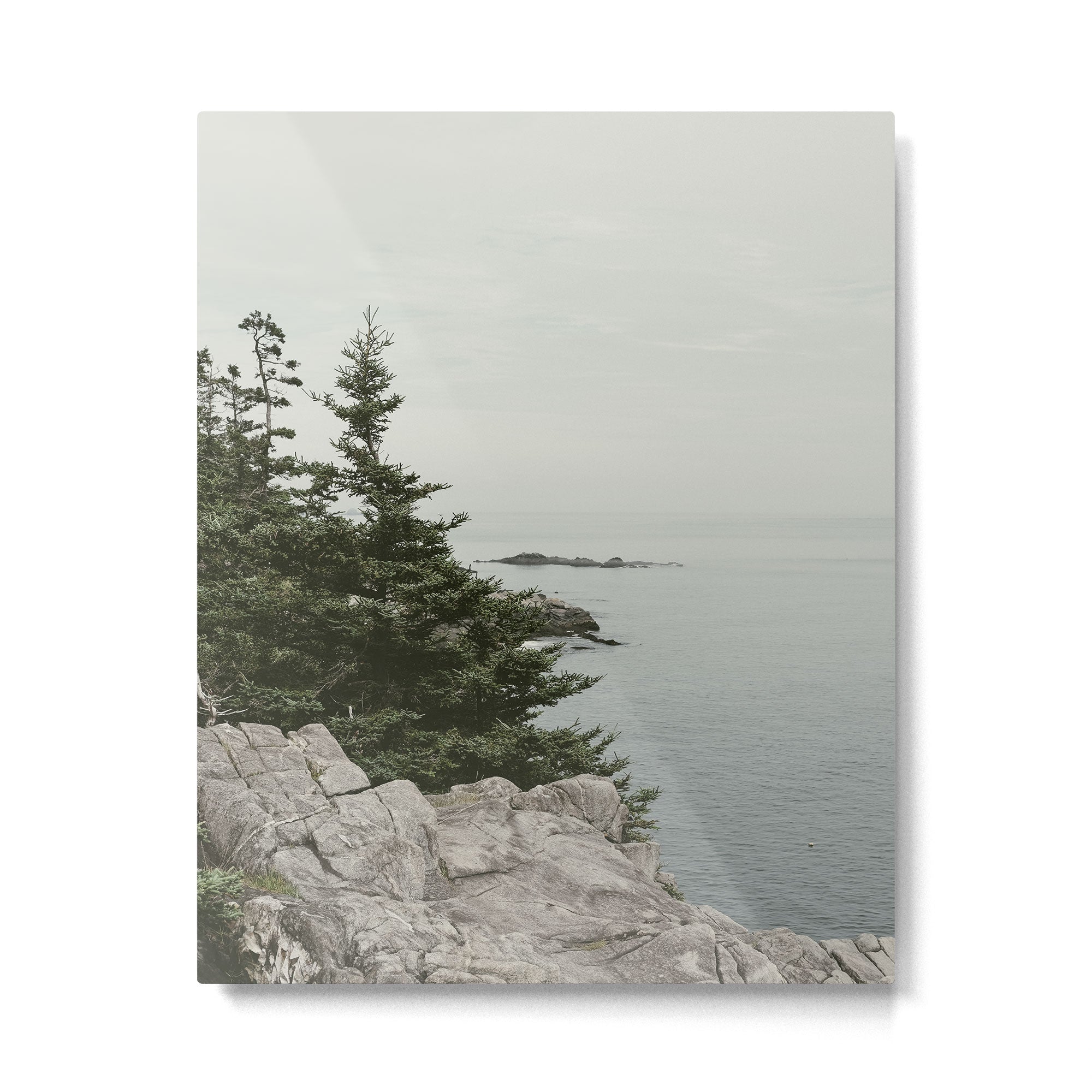 rocky coast - travel photography Maine coast nature Metal Print Gallery Image 4