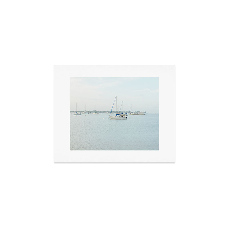 Sailboat Seascape - Modern Coastal Decor Art Print Gallery Image 1