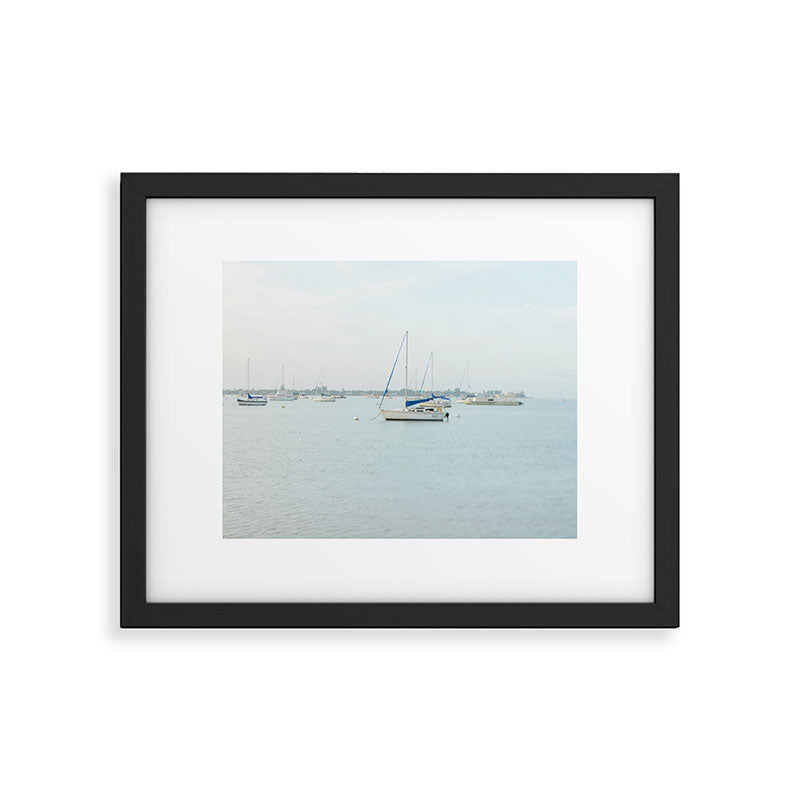 Sailboat Seascape - Modern Coastal Decor Framed Art Print Gallery Image 5