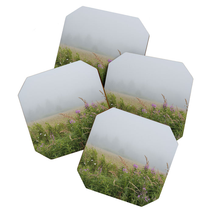 sea fog and wildflowers Coaster Gallery Image 1