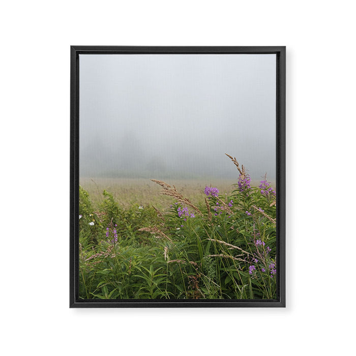 sea fog and wildflowers Framed Canvas Print Gallery Image 1