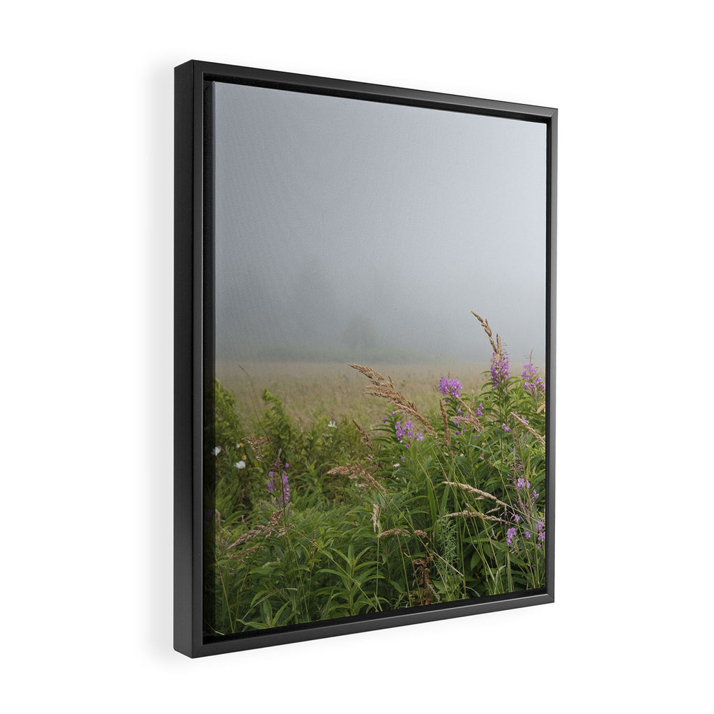 sea fog and wildflowers Framed Canvas Print Gallery Image 2