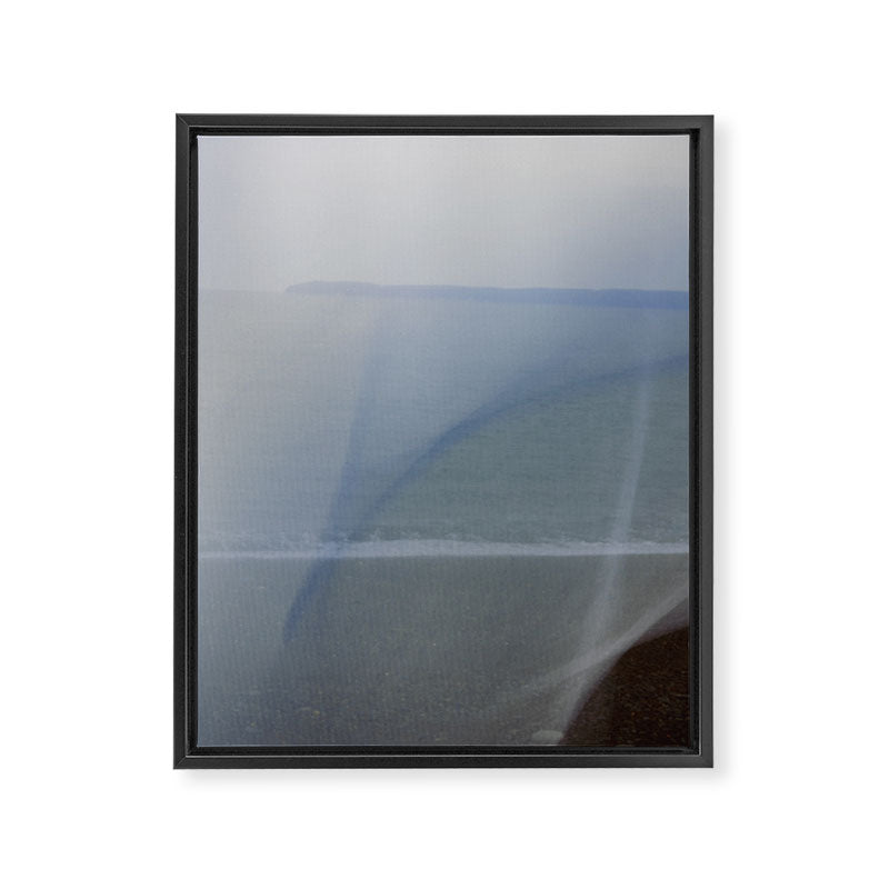 Seascape Double Exposure Abstract 1. - long exposure blue ocean photograph  Framed Canvas Print Gallery Image 6