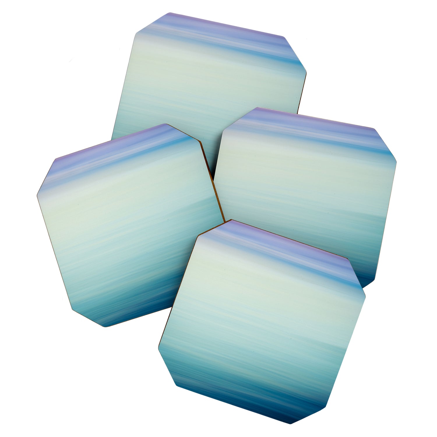 Seascape Ocean photograph - I Love the Sea Ombre Abstract Coaster Gallery Image 1