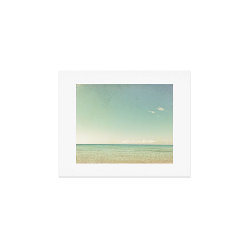 Serenity - blue beach lake michigan summer travel photograph Art Print Gallery Image 1