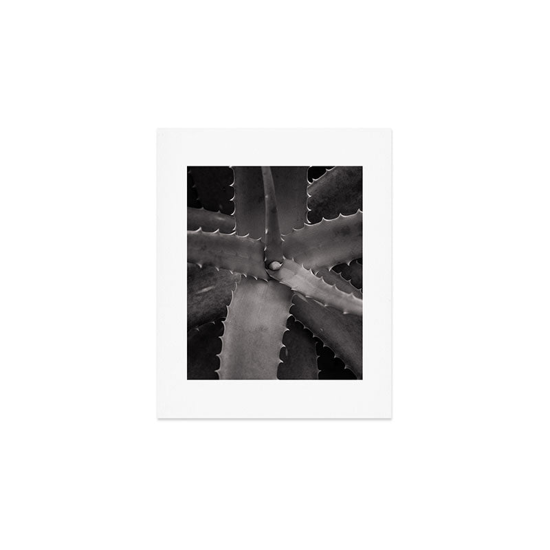 Serrated - Modern Black and White Botanical Art Print Gallery Image 1