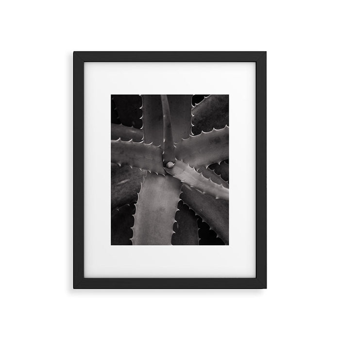 Serrated - Modern Black and White Botanical Framed Art Print Gallery Image 1