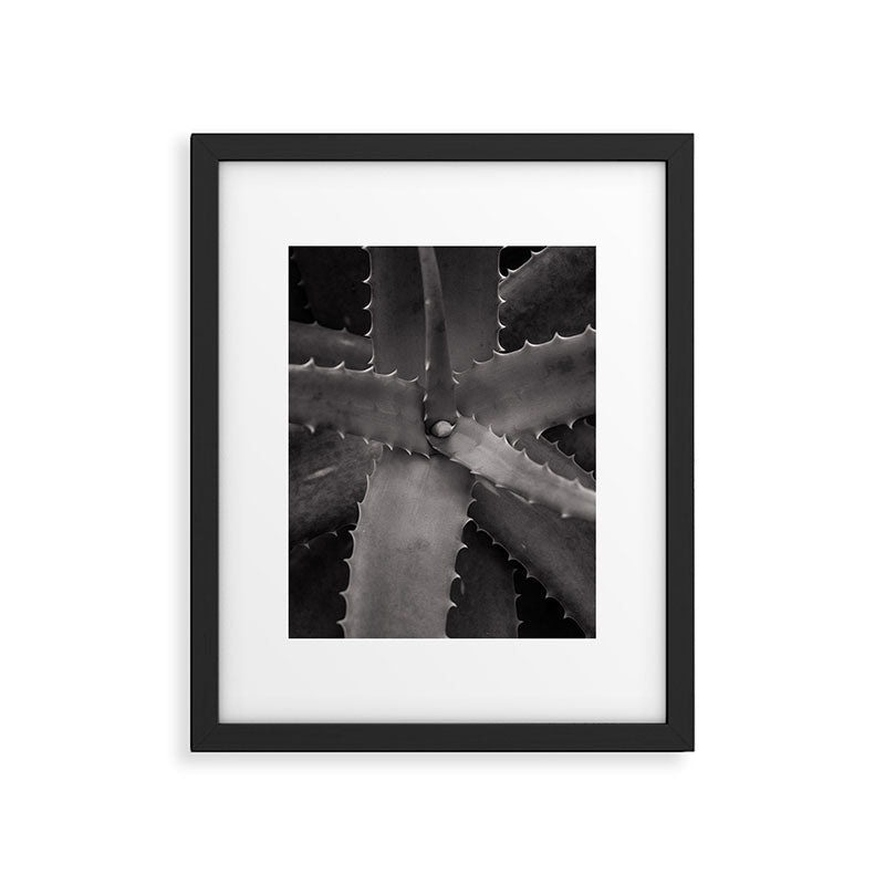 Serrated - Modern Black and White Botanical Framed Art Print Gallery Image 5
